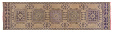 Vintage Turkish Runner Rug Zylvian