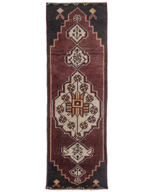 Vintage Turkish Runner Rug Diseda