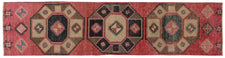 Vintage Turkish Runner Rug Cavase