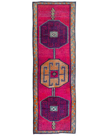 Vintage Turkish Runner Rug Valele