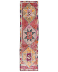 Vintage Turkish Runner Rug Selaina