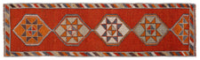 Vintage Turkish Runner Rug Zerali