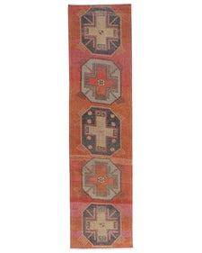 Vintage Turkish Runner Rug Tiola