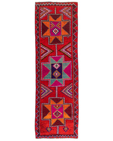 Vintage Turkish Runner Rug Telana