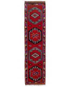 Vintage Turkish Runner Rug Beline