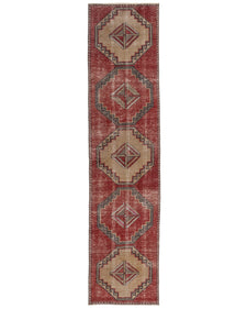 Vintage Turkish Runner Rug Meole
