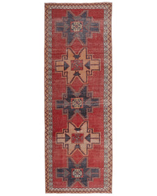 Vintage Turkish Runner Rug Lelaova