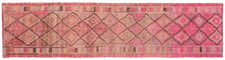 Vintage Turkish Runner Rug Kumkum